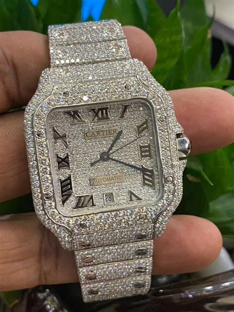 cartier santos full diamond